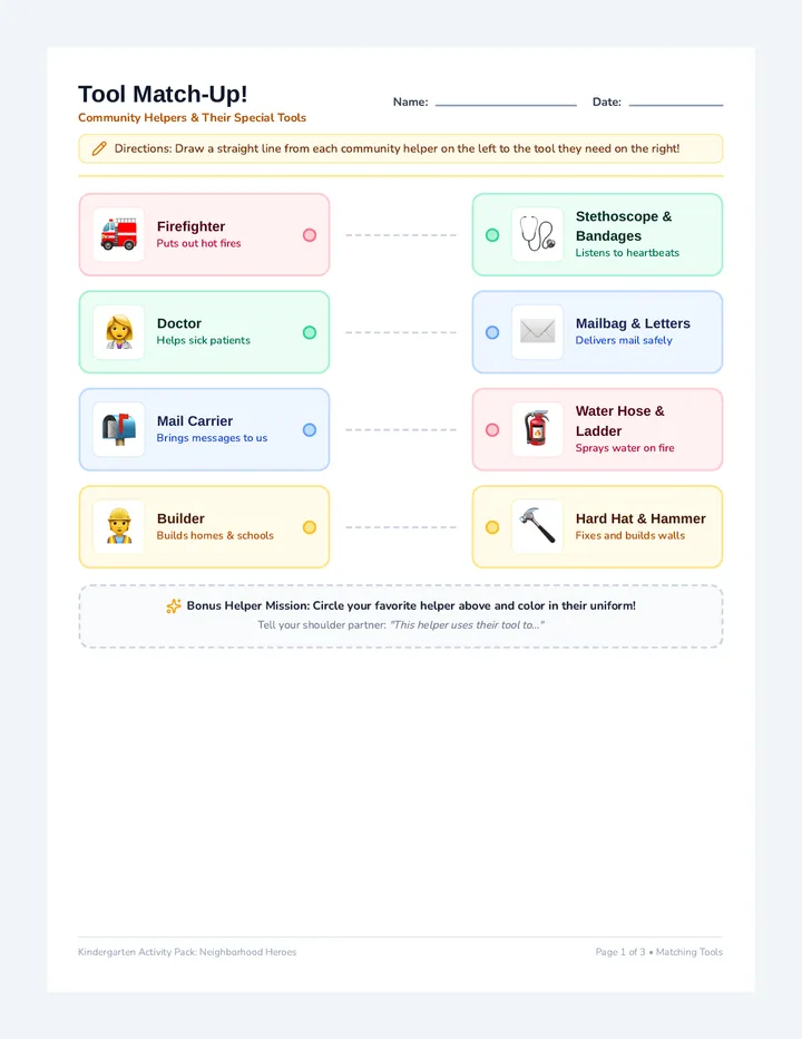 Helper Tools Activity Pack