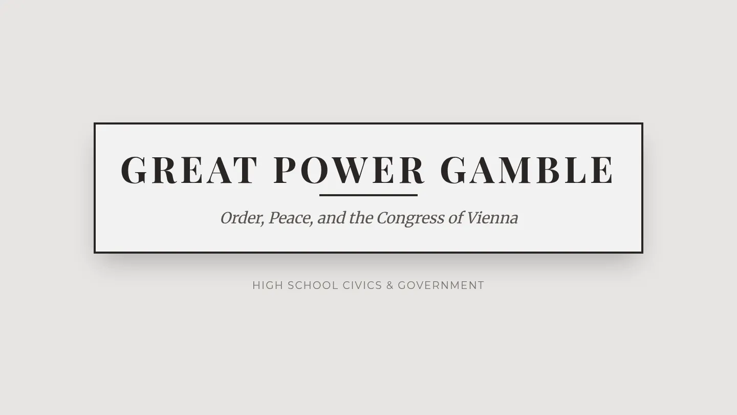 Great Power Gamble Slides