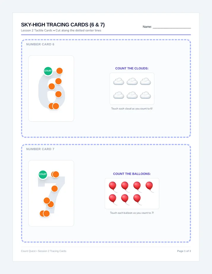 Sky High Tracing Cards