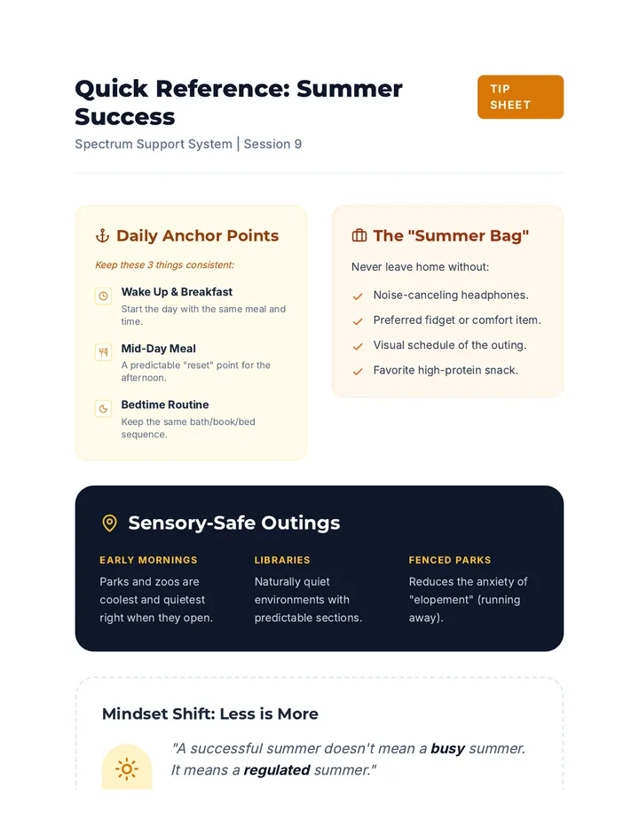 Summer Structure Tip Sheet