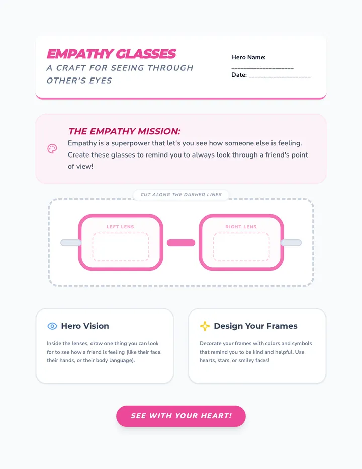 Empathy Glasses Craft