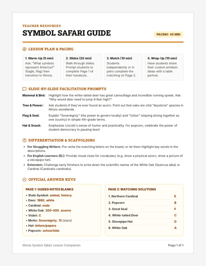 Symbol Safari Teacher Guide