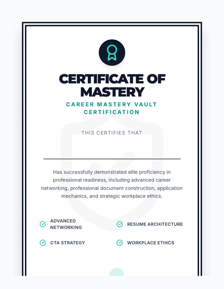 Mastery Achievement Certificate