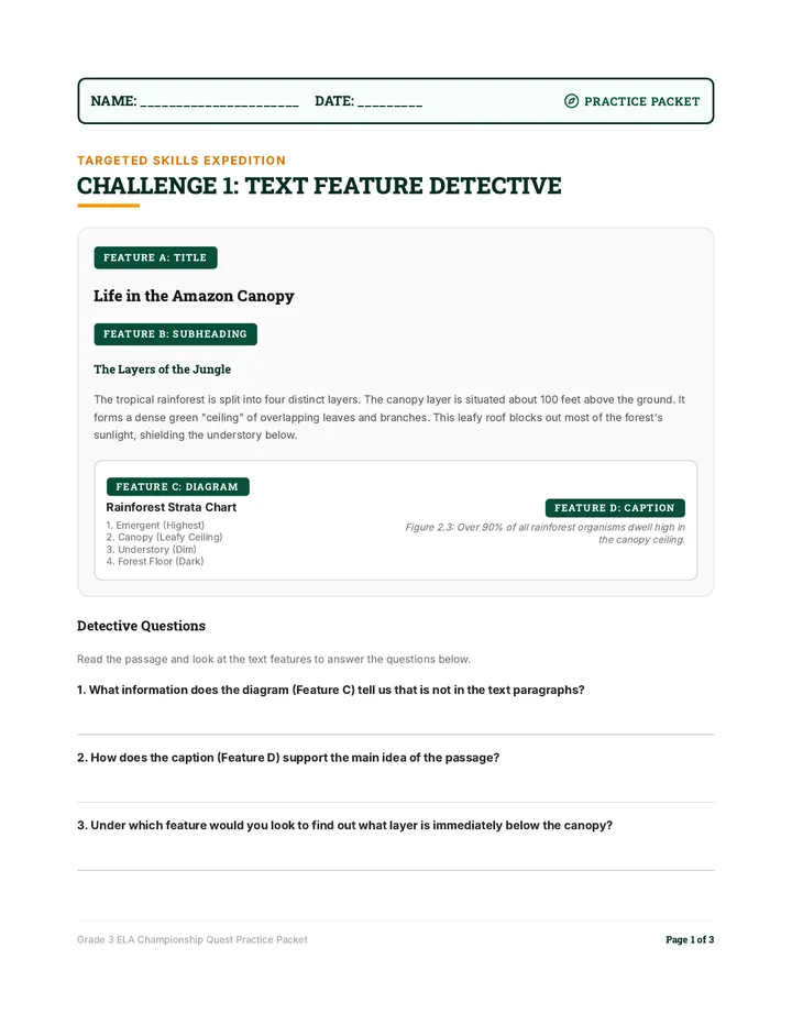 Quest Practice Packet