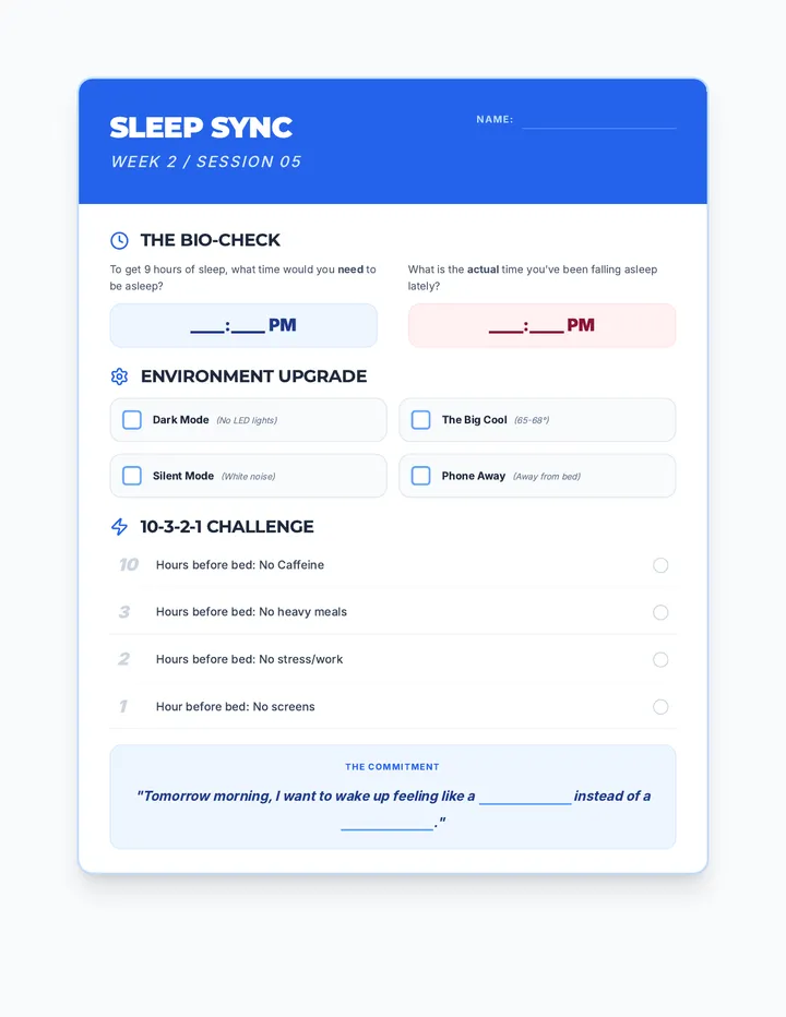 Sleep Sync Worksheet Revised