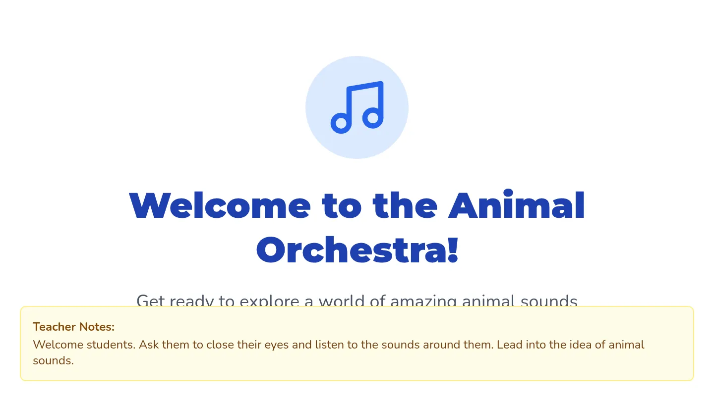 Animal Sound Slides