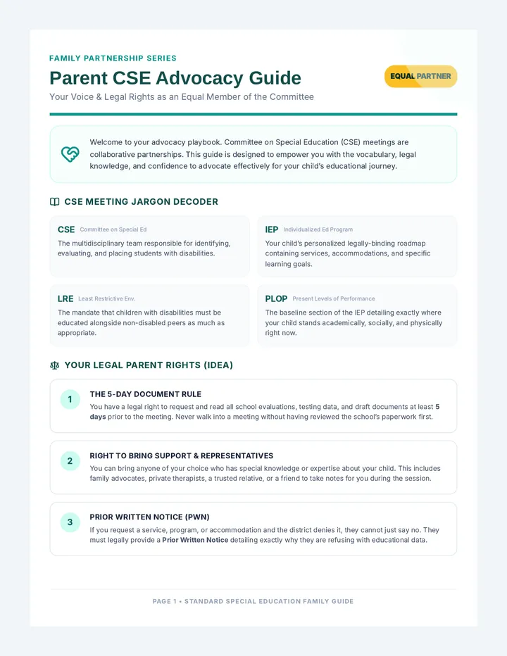Parent CSE Advocacy Guide