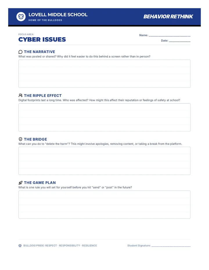 Cyber Issues Rethink Sheet