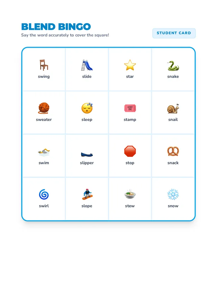S-Blend Bingo Game