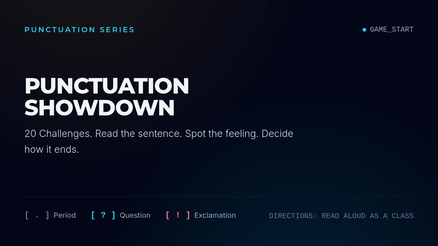 Punctuation Showdown Slides