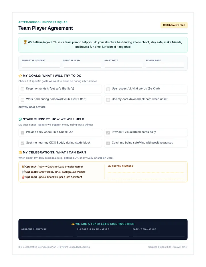 Team Player Agreement