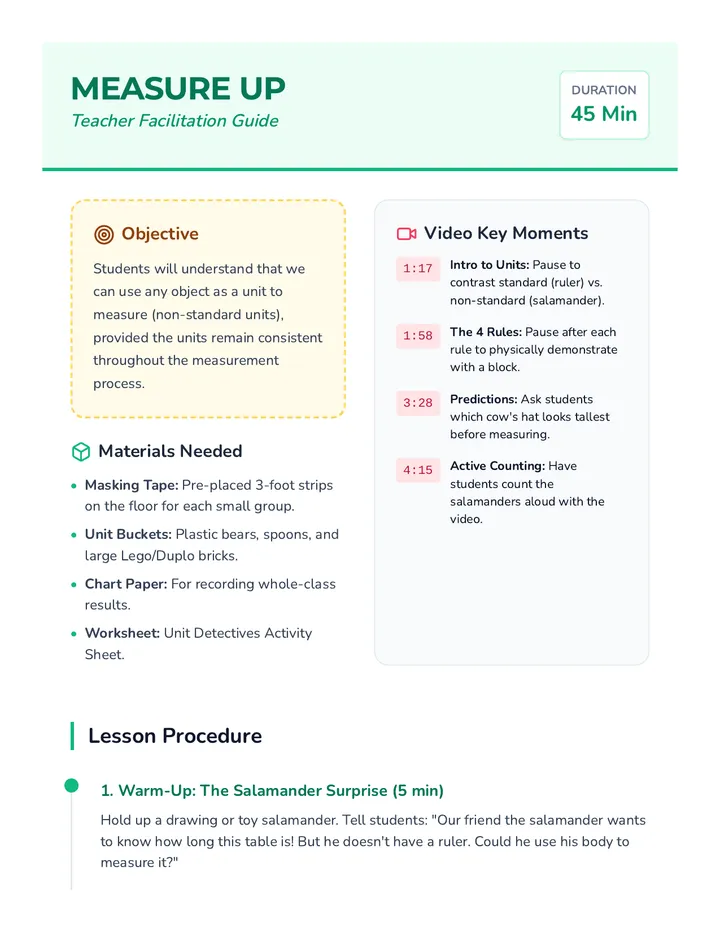 Measure Up Teacher Guide