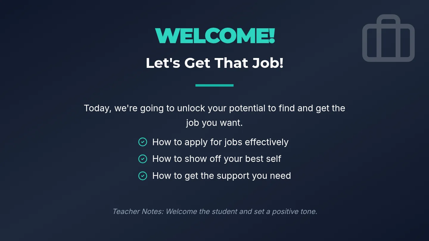 Job Application Advocacy Slide Deck