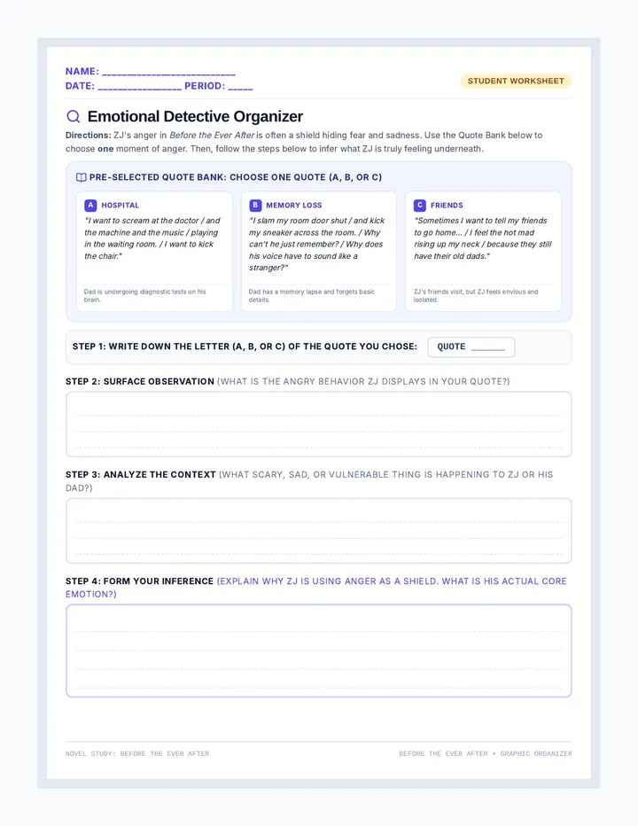 Emotional Detective Organizer