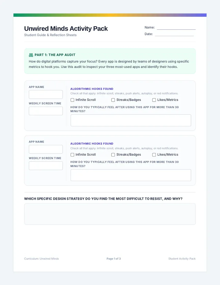 Unwired Minds Activity Pack