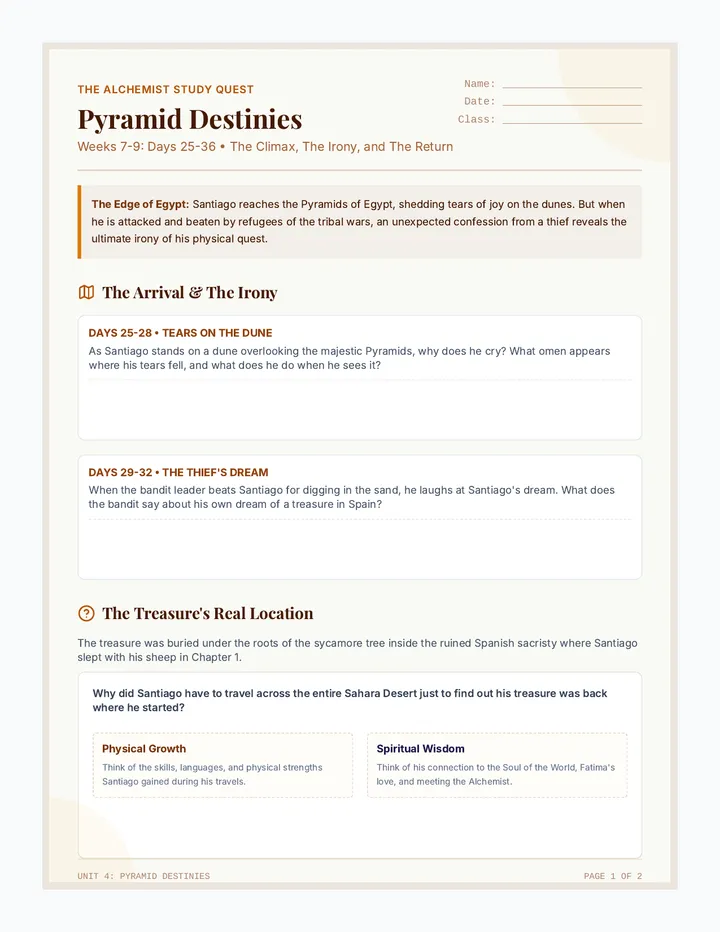 Pyramid Destinies Student Workbook