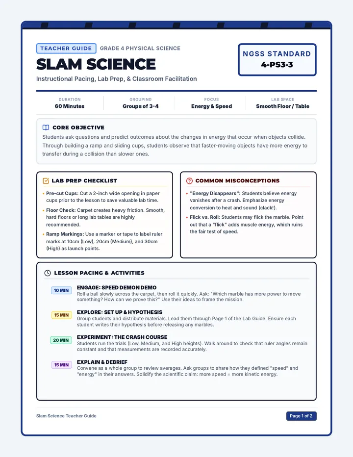 Slam Science Teacher Guide