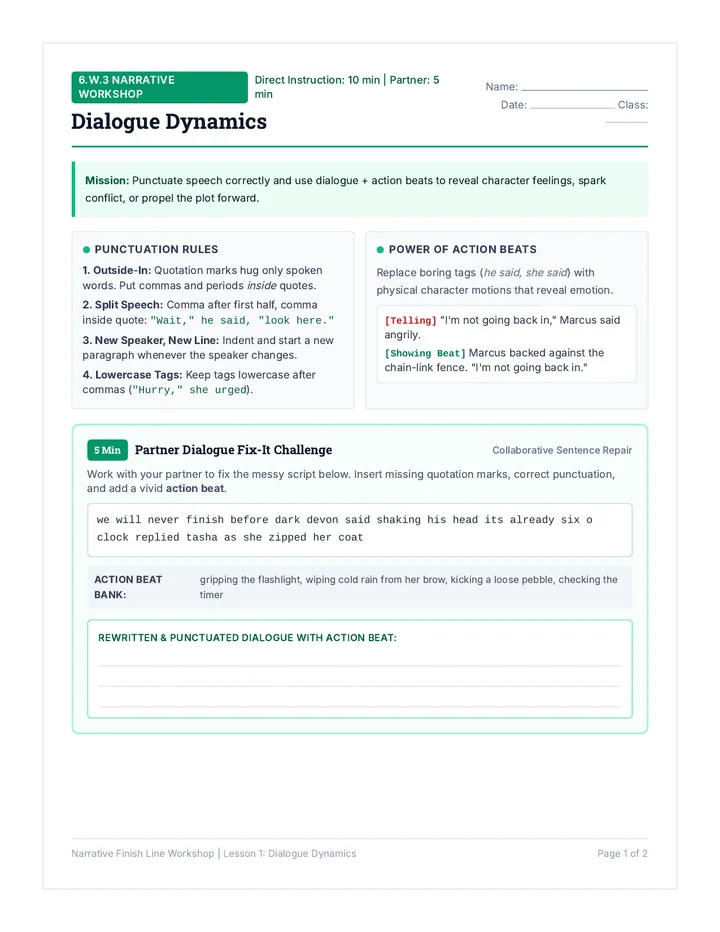 Dialogue Dynamics Student Handout