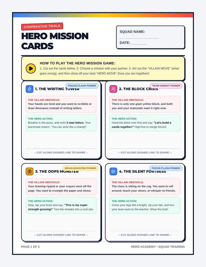 Hero Mission Cards