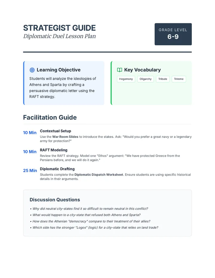 Strategist Guide Teacher Resource