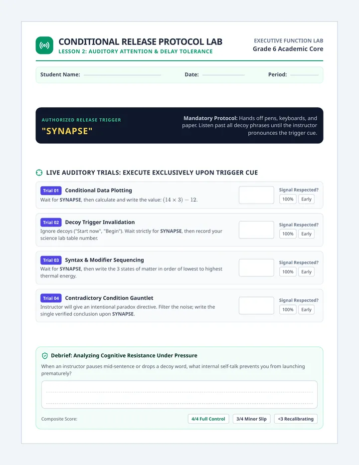 Secret Signal Mission Worksheet
