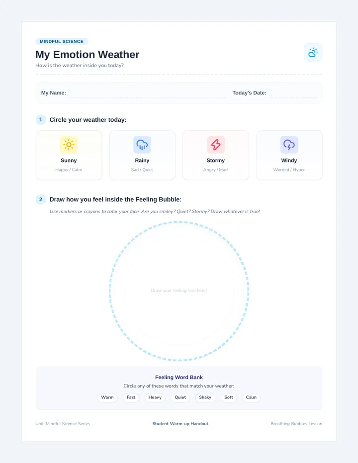 Emotion Weather Warmup