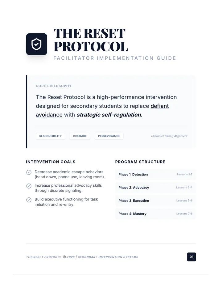 Reset Protocol Facilitator Guide