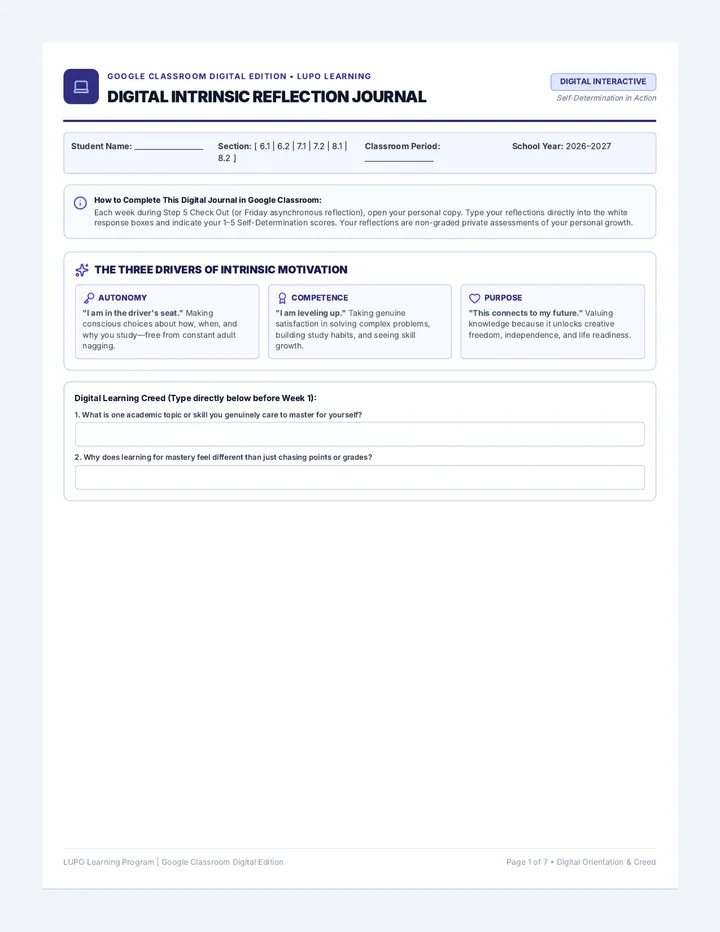 Digital Intrinsic Reflection Journal