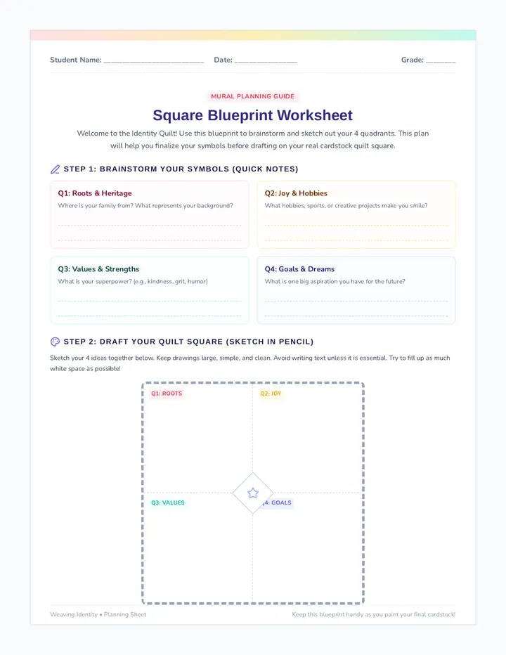 Square Blueprint Worksheet