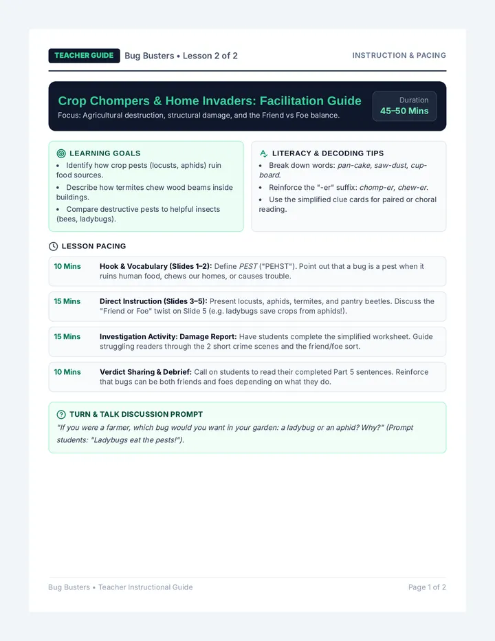 Crop Chompers Teacher Guide