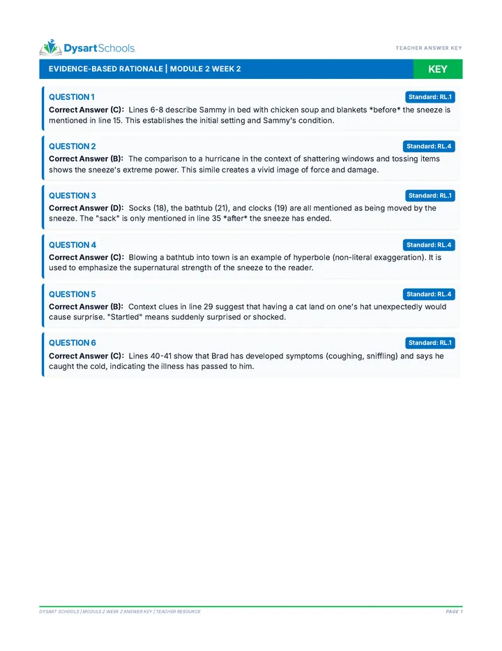 Module 2 Week 2 CFU Answer Key