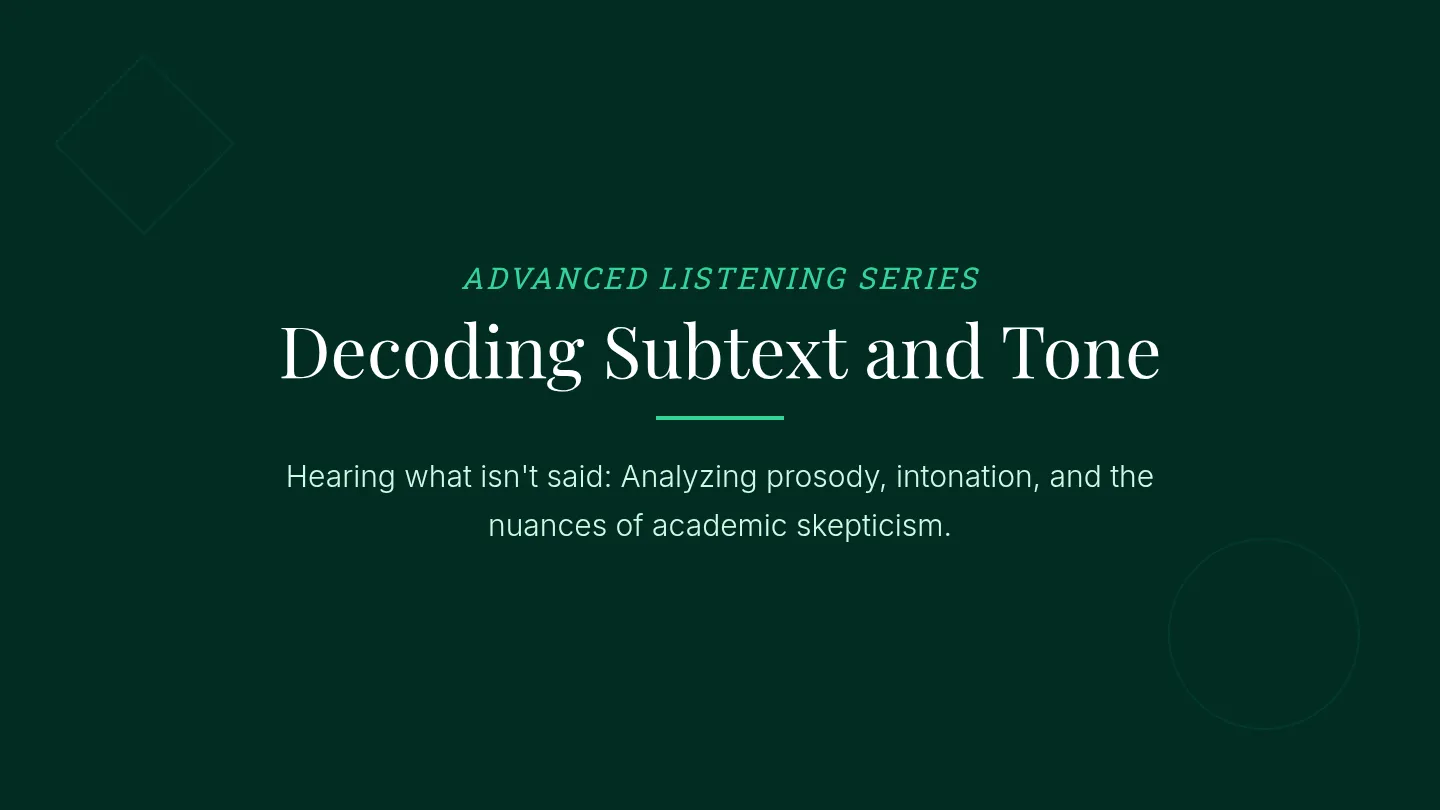 Prosody and Subtext Slides