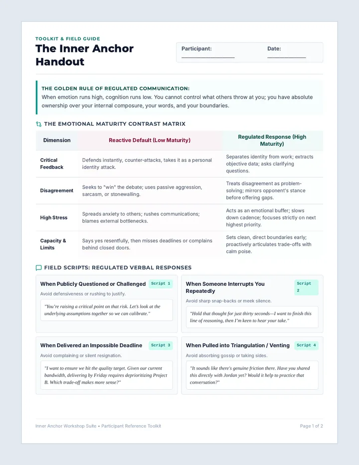 Inner Anchor Participant Handout
