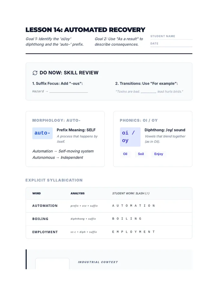 Automatic Restoration Handout 14