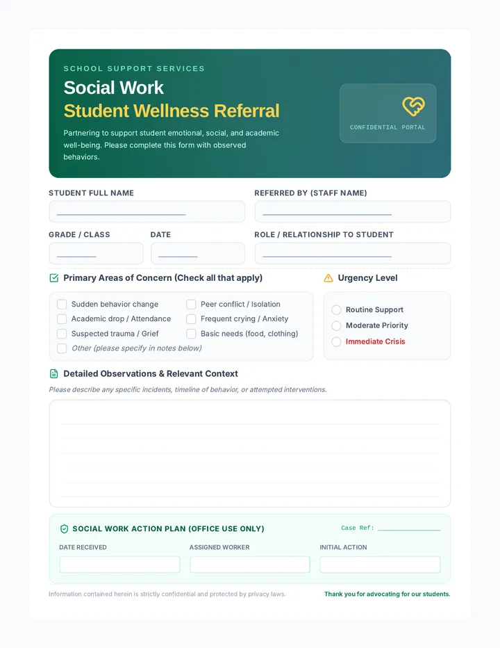 Wellness Referral Form
