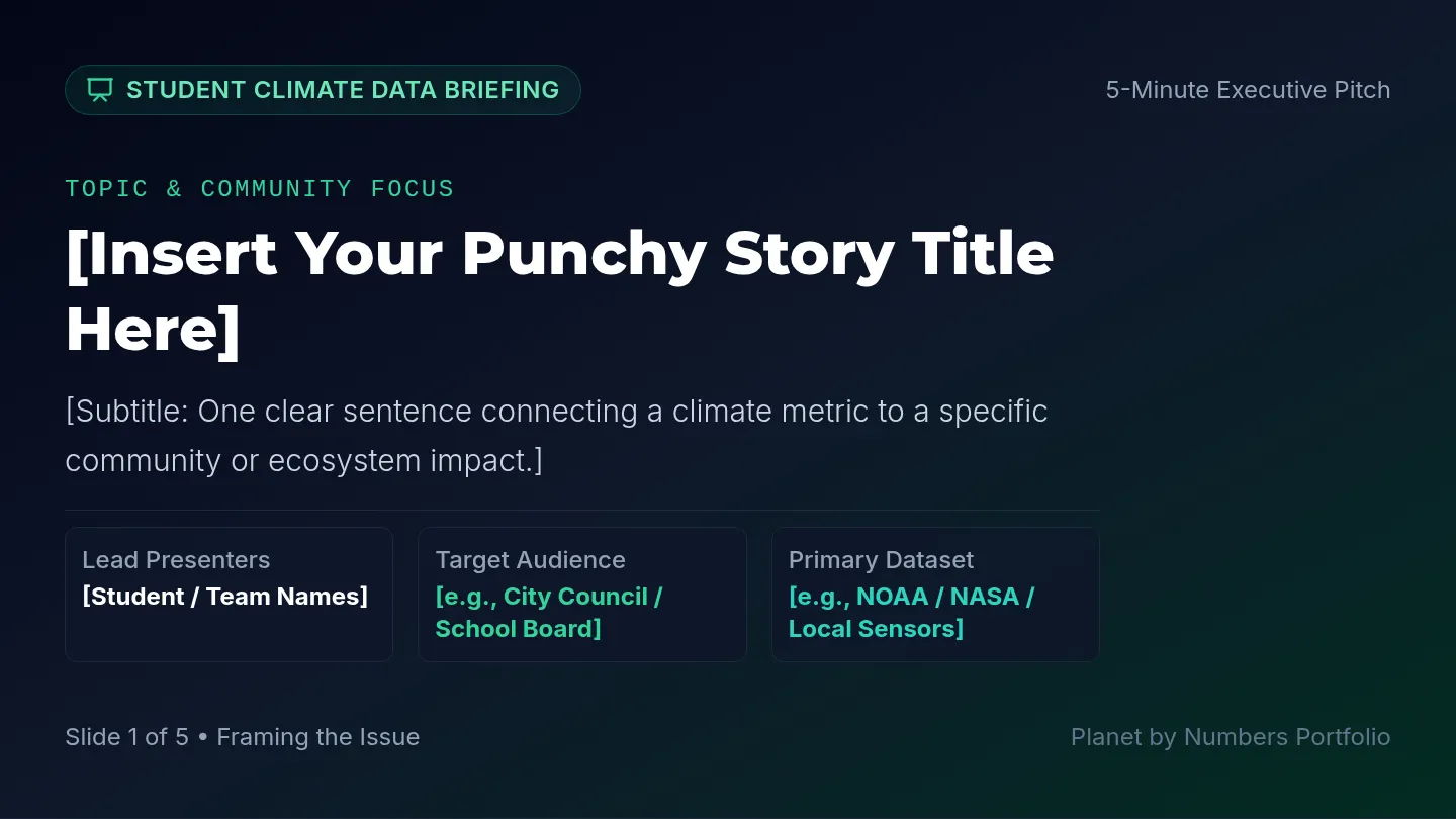 Climate Pitch Slides