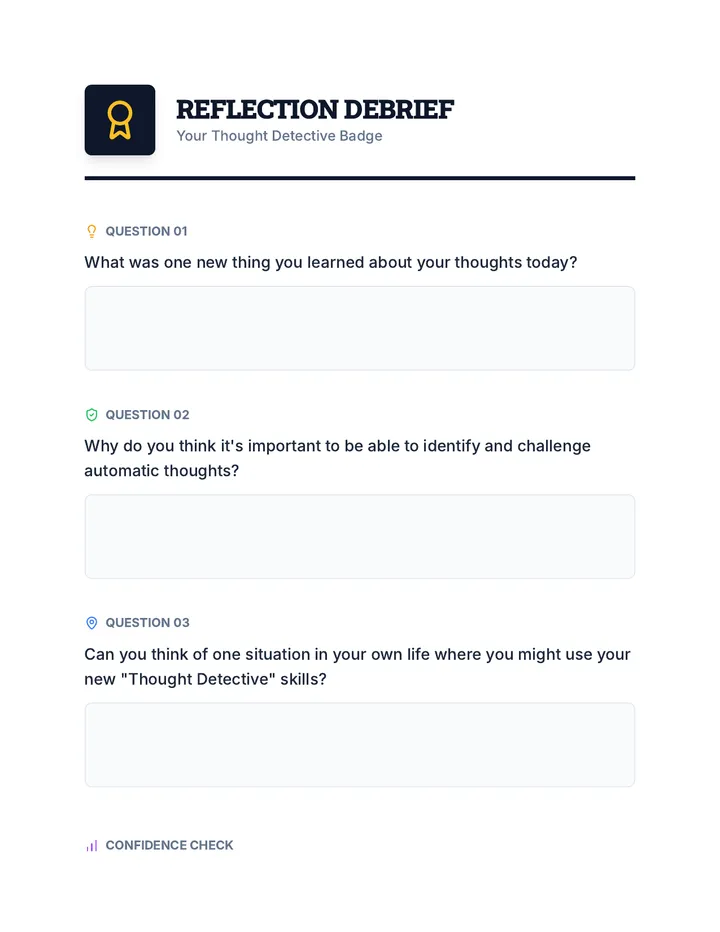 Reflection Debrief Cool-Down