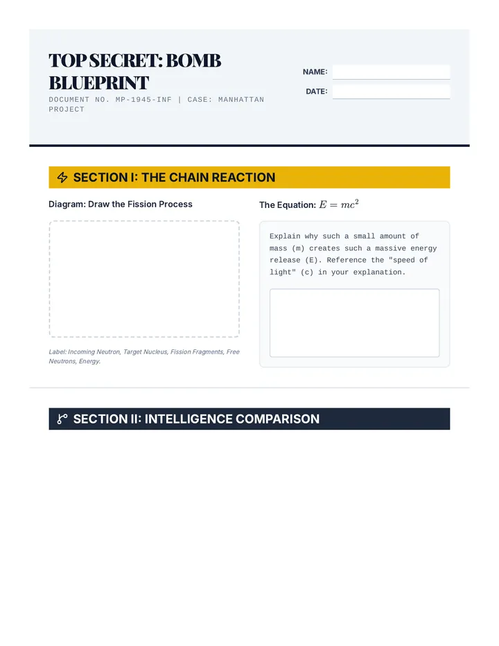 Bomb Blueprint Infographic Template