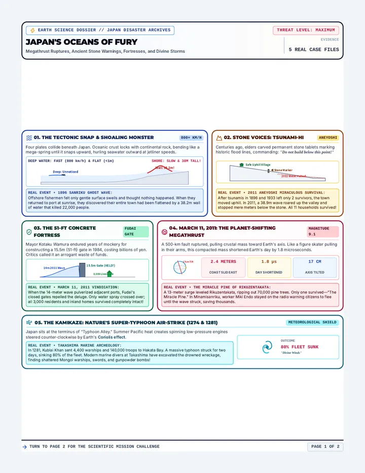 Tsunami Fury Reading Worksheet