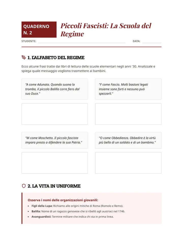 Piccoli Fascisti Activity