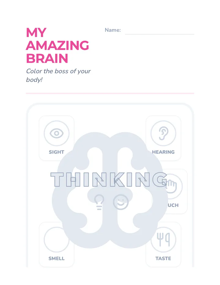 Brain Power Coloring Page