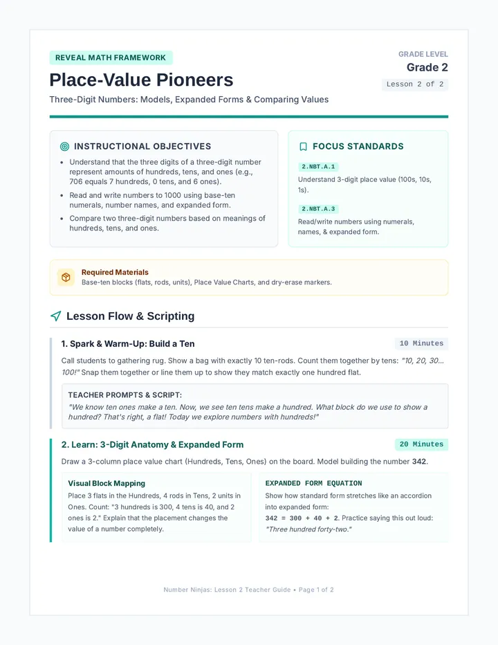 Place Value Teacher Guide