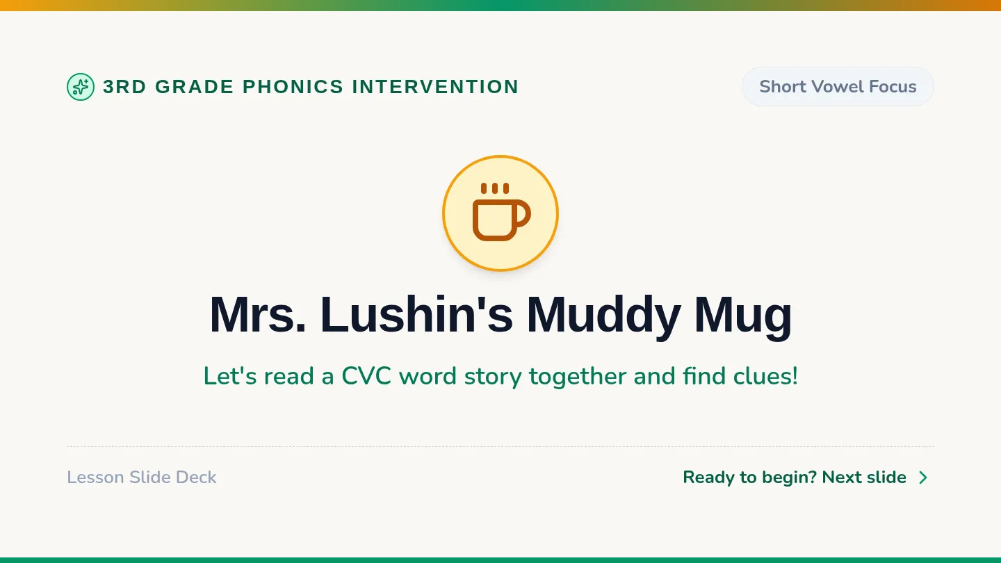 Muddy Mug Reading Slides
