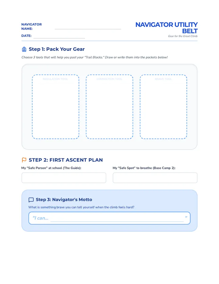 Utility Belt Worksheet