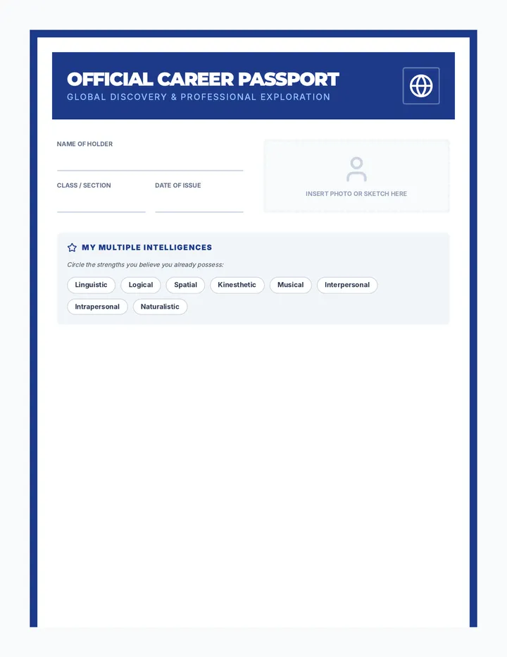 Career Day Passport Template
