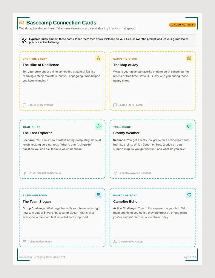 Basecamp Belonging Connection Cards