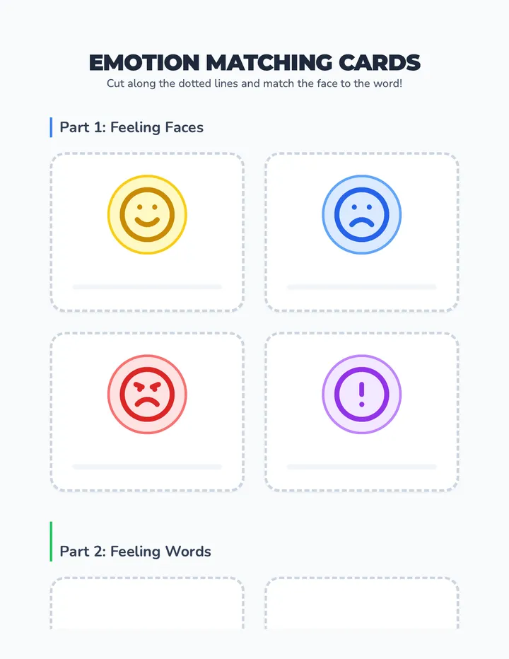 Emotion Matching Cards