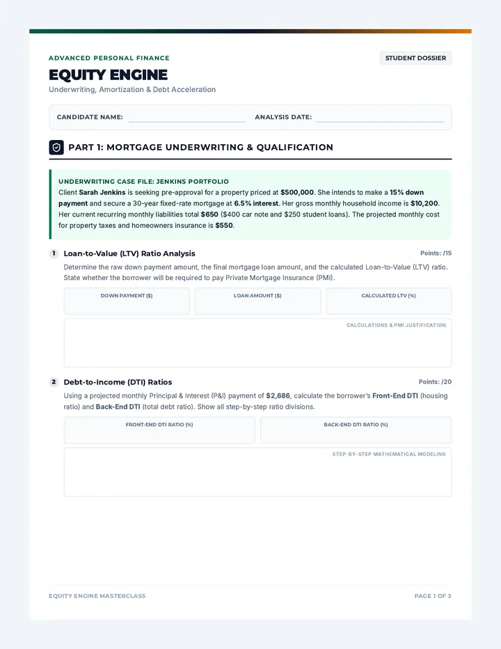Equity Engine Worksheet