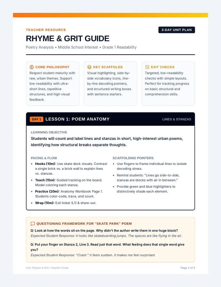 Rhyme Grit Teacher Guide
