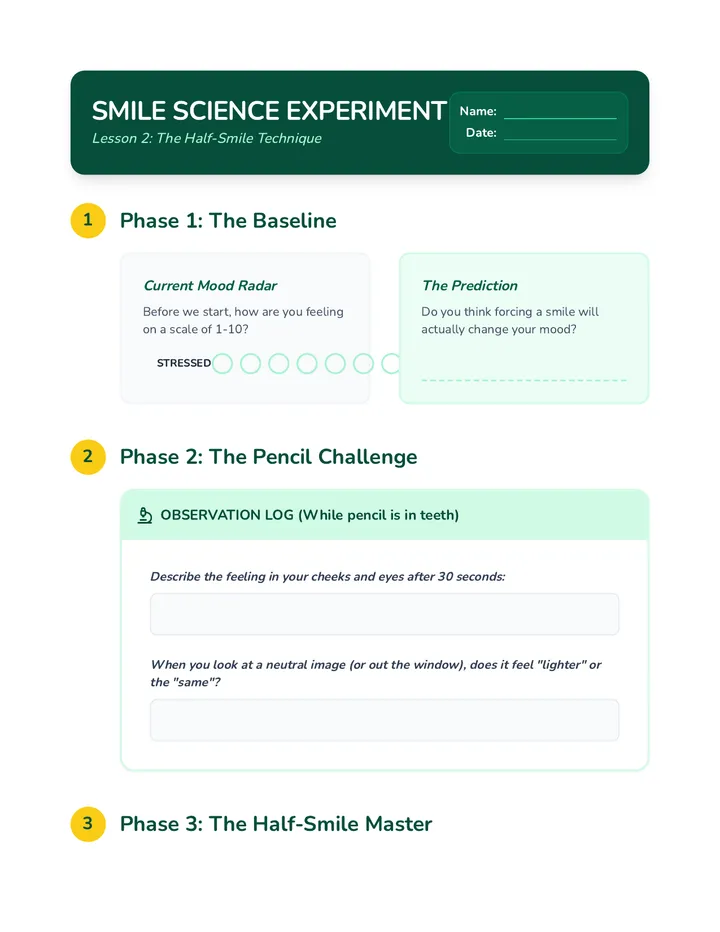 Smile Science Activity Sheet